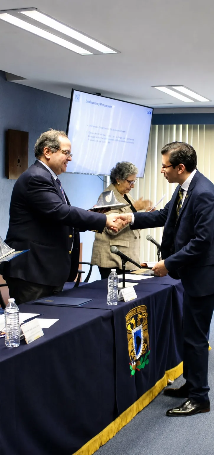Entrega de reconocimiento académico